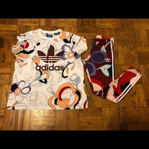 Adidas Rita Ora tee and legging suit